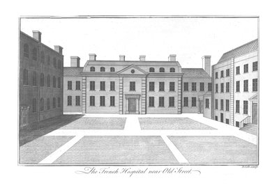El hospital francés cerca de Old Street, c1756 de Benjamin Cole