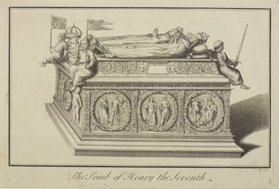 Vista de la tumba de Enrique VII y la Reina Isabel en la capilla del rey en la Abadía de Westminster de Benjamin Cole