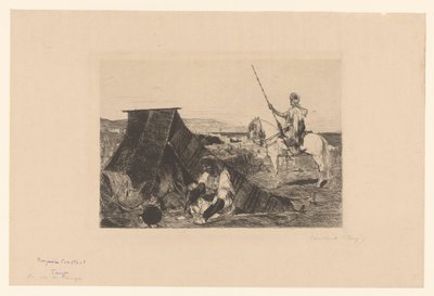 Paisaje con tienda de campaña y jinete
Grabados de varios grabadores a partir de 1877 (título de la serie)
L
