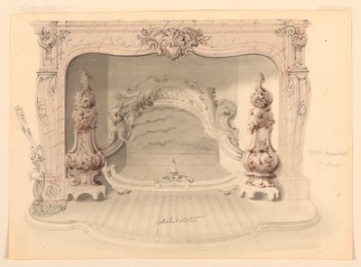 Diseño de chimenea con rejilla de hierro fundido de Benjamin Dean Wyatt