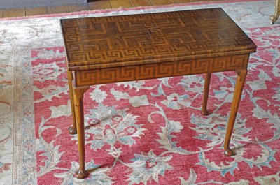 Mesa de cartas plegable rectangular de Jorge II de Benjamin Goodison