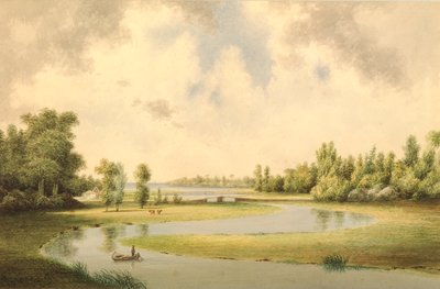 West River, New Haven, Connecticut, c.1854-60 de Benjamin H. Coe