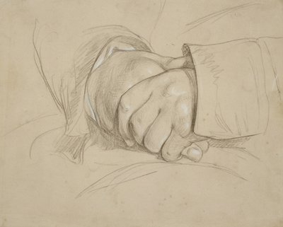 Manos entrelazadas, se dice que son las del poeta William Wordsworth de Benjamin Haydon