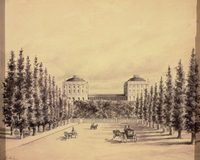 Capitolio de los Estados Unidos desde Pennsylvania Avenue, c.1814 de Benjamin Henry Latrobe