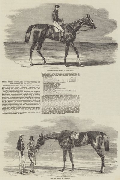 Carreras de Epsom, retratos de los ganadores del Derby y los Oaks de Benjamin Herring