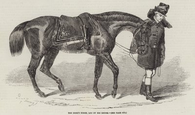 El caballo del duque, guiado por su mozo de cuadra de Benjamin Herring
