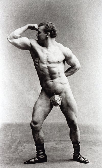 Culturista alemán Eugen Sandow de Benjamin J. Falk