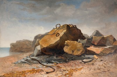 Escena de playa, Marazion, Cornualles de Benjamin Johnson