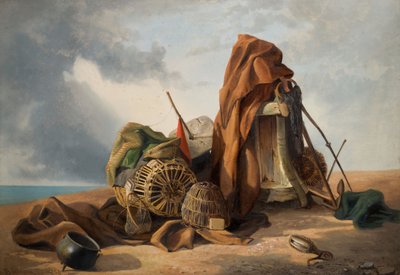 Escena de Playa Naturaleza Muerta, 1858 de Benjamin Johnson