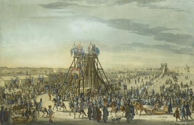 Catalina la Grande visitando la Montaña de Hielo en San Petersburgo, 1788 de Benjamin Paterssen