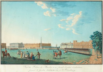 El Palacio de Mármol en San Petersburgo, c. 1800 de Benjamin Paterssen
