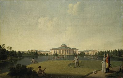 Vista del Palacio Táuride desde el jardín, antes de 1797 de Benjamin Paterssen