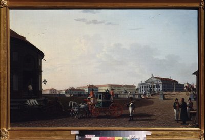 El Teatro Imperial Bolchoi Kamenny de San Petersburgo. Pintura de Benjamin Paterssen (1748-1815), óleo sobre lienzo de Benjamin Patersson