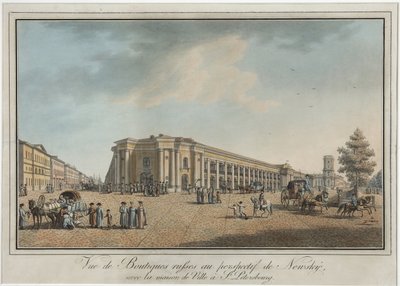 Perspectiva Nevski cerca del Gran Gostiny Dvor y la Duma de la Ciudad en San Petersburgo de Benjamin Patersson