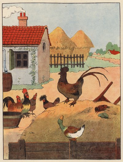 Ilustración para Chantecler de Benjamin Rabier (litografía en color) de Benjamin Rabier