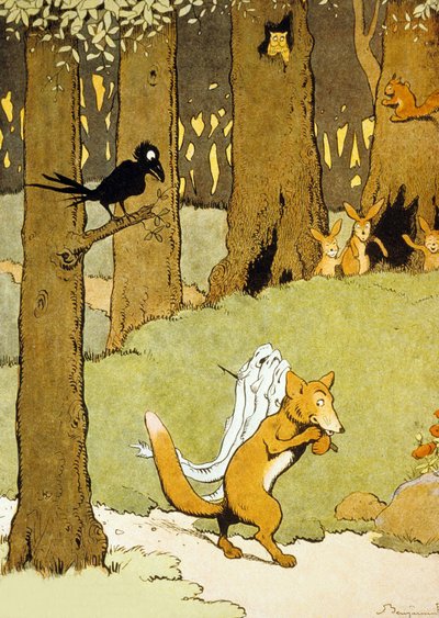 Renard y las anguilas, ilustración de 