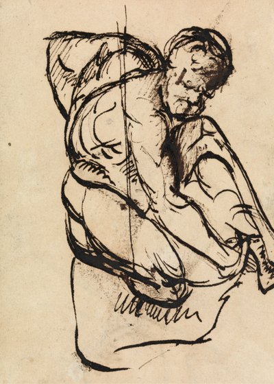 Figura Estudio de un varón desnudo de Benjamin Robert Haydon