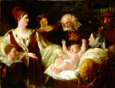 María Reina de Escocia cuando era una bebé de Benjamin Robert Haydon