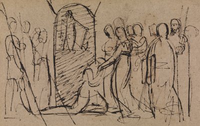 Estudio de María, Reina de Escocia, camino de la ejecución de Benjamin Robert Haydon