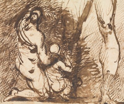 Estudio de dos figuras y dos piernas de Benjamin Robert Haydon