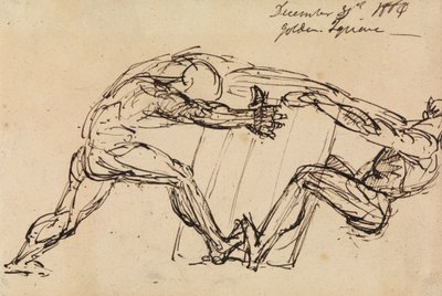 Estudio de dos desnudos masculinos de Benjamin Robert Haydon