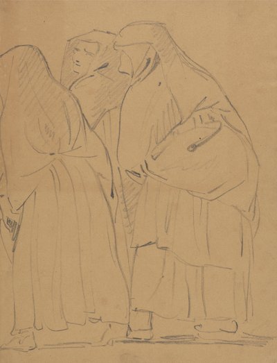 Estudio de un grupo de figuras vestidas y de pie de Benjamin Robert Haydon