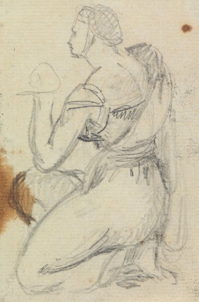 Estudio de una mujer arrodillada de Benjamin Robert Haydon