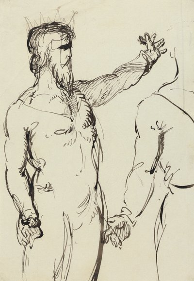 Estudio de un hombre con el brazo extendido de Benjamin Robert Haydon