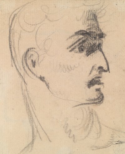 Estudio de la expresión facial de un hombre de Benjamin Robert Haydon