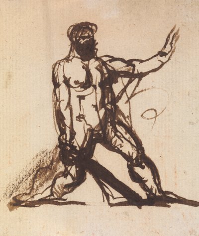 Estudio de un varón desnudo de Benjamin Robert Haydon