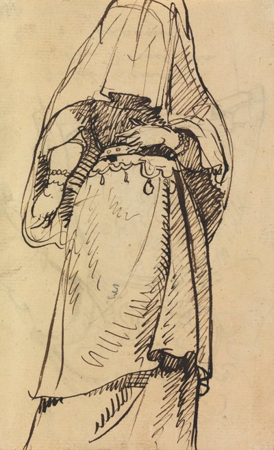 Estudio de una mujer con velo de Benjamin Robert Haydon