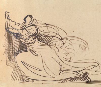 Estudio de una mujer suplicando de rodillas de Benjamin Robert Haydon