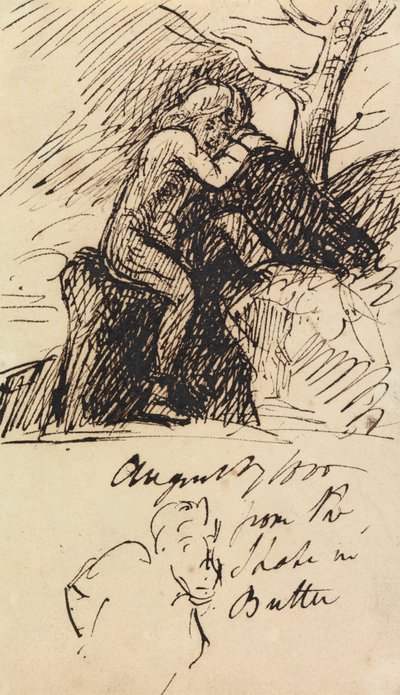 Estudio de una figura Sentado de Benjamin Robert Haydon