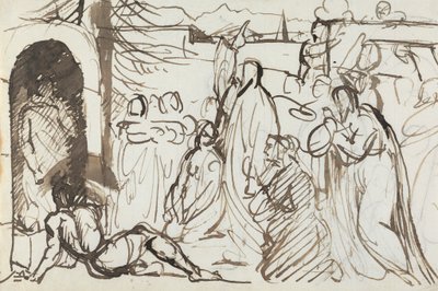 Estudio de la resurrección de Lázaro de Benjamin Robert Haydon