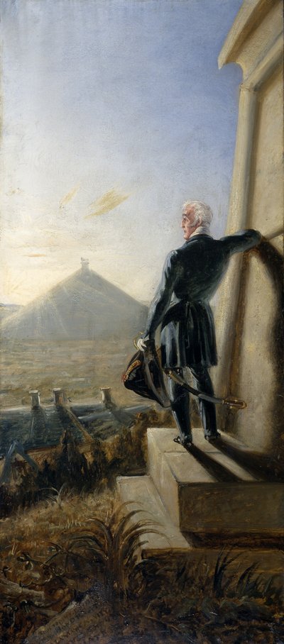 El Duque de Wellington meditando en el Campo de Waterloo, c.1844 de Benjamin Robert Haydon