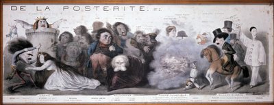 El gran camino de la posteridad: representación de tragedia y comedia (Dorval, etc...) - Litografía de Benjamin Roubaud, Maison de Balzac, París de Benjamin Roubaud