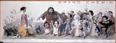 El gran camino de la posteridad: representación de tragedia y comedia - Litografía de Benjamin Roubaud, Maison de Balzac, París de Benjamin Roubaud