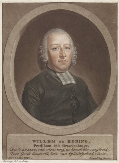 Retrato del pastor Willem de Koning de Benjamin Samuel Bolomey