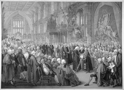 Interior del Guildhall, Ciudad de Londres, 1782 de Benjamin Smith