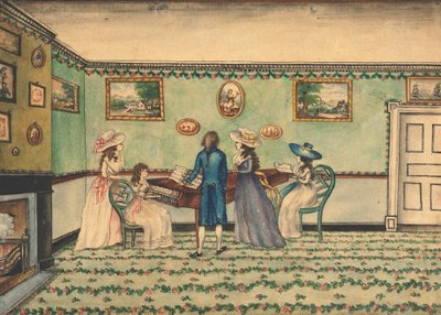 Recital de clavecín en la casa del Conde Rumford, Concord, New Hampshire de Benjamin Thompson