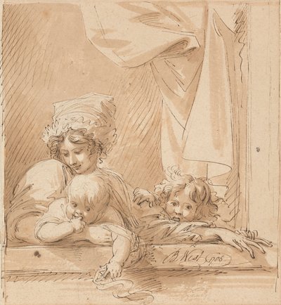 Una madre y dos hijos de Benjamin West
