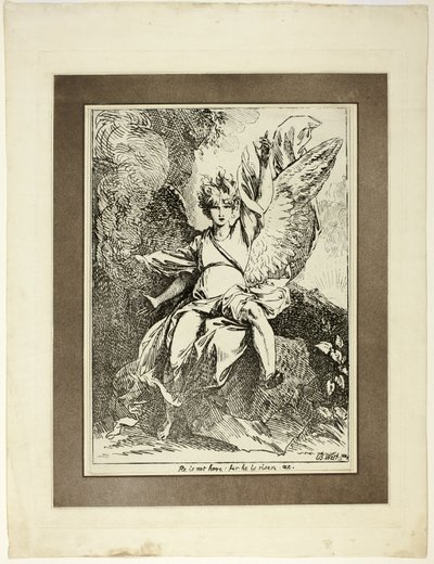 Ángel de la resurrección, de la primera edición de Especímenes de Poliautografía de Benjamin West