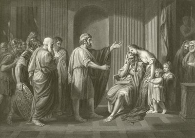 Destierro de Cleombroto de Benjamin West