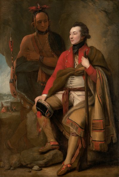 Coronel Guy Johnson y Karonghyontye Capitán David Hill, 1776 de Benjamin West