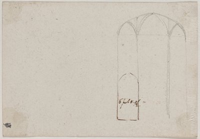 Sección transversal de una iglesia gótica [verso] de Benjamin West