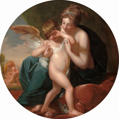 Cupido, Picado por una Abeja, es Consolado por su Madre, 1774 de Benjamin West