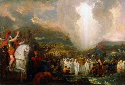Josué cruzando el río Jordán con el Arca de la Alianza, 1800 de Benjamin West