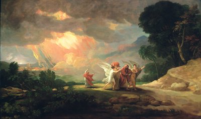 Lot Huyendo de Sodoma, 1810 de Benjamin West