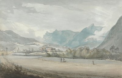 Paisaje montañoso con figuras de Benjamin West