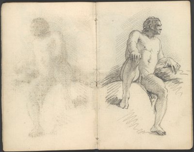 Cuaderno de bocetos de estudios de figura y composición de Benjamin West